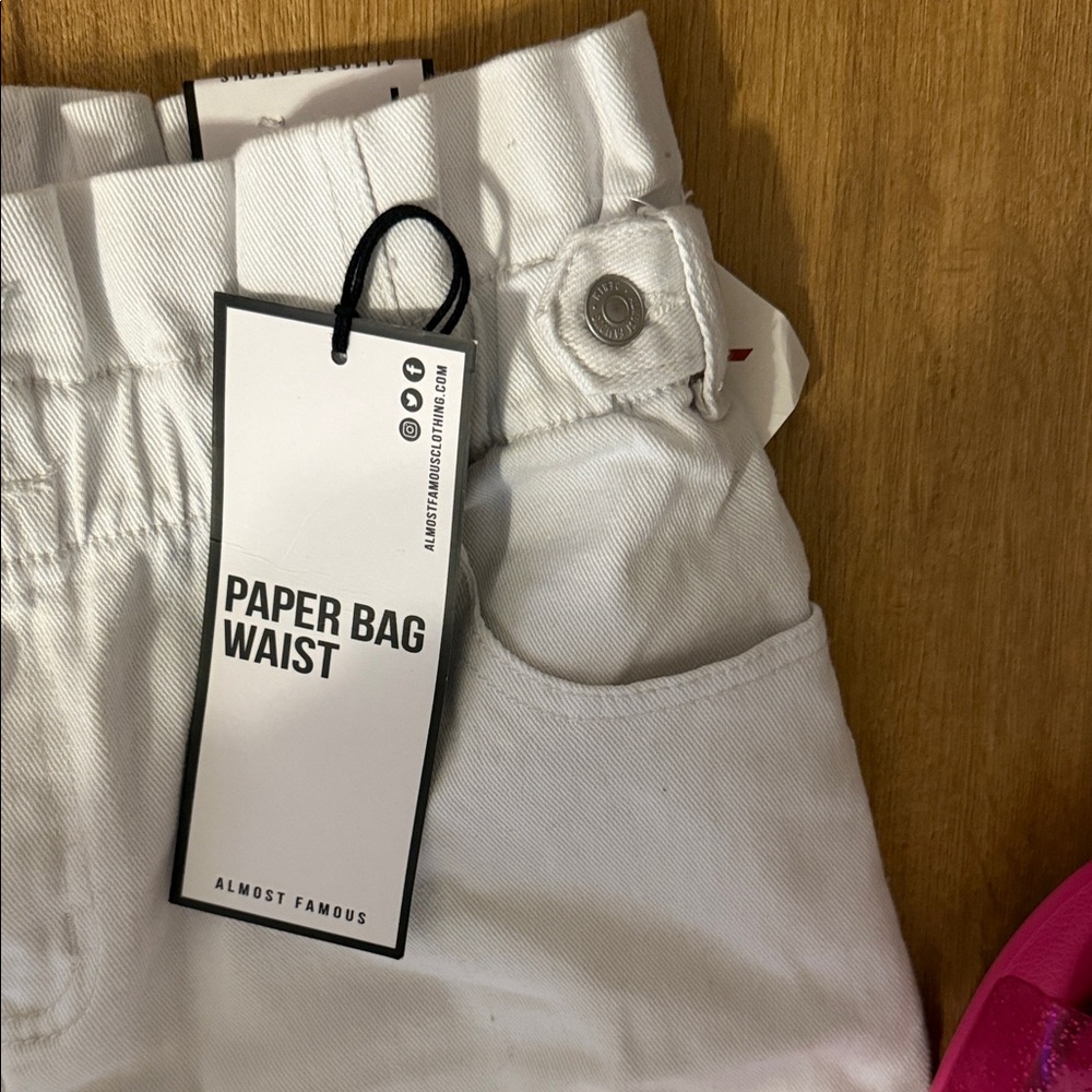 Almost Famous White Track Pants - Picture 2 of 4